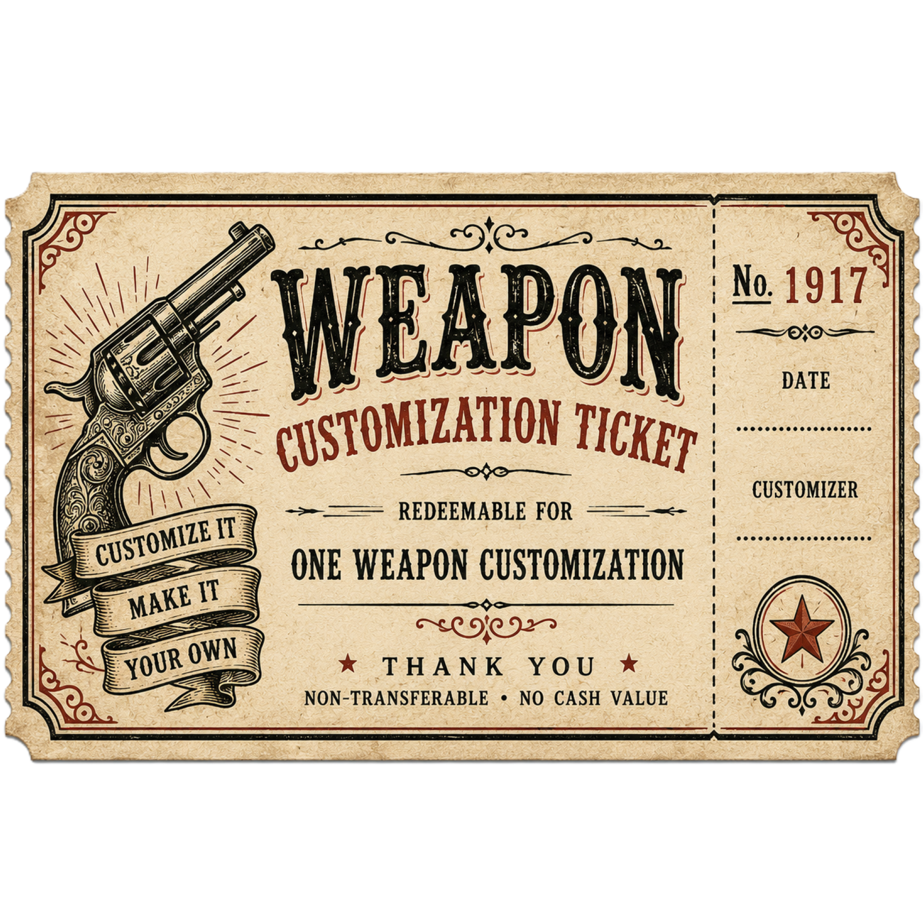 Gun Customization Ticket